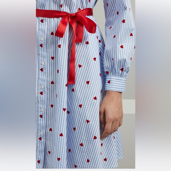 Intrend by Max Mara Poplin Heart Shirt Dress Size: Medium US4/6 Spring/Summer - Picture 4 of 15